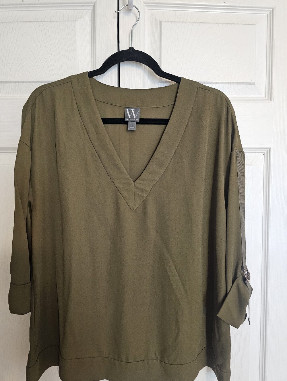 Womens Worthington V Neck Pull Over Top Size Large